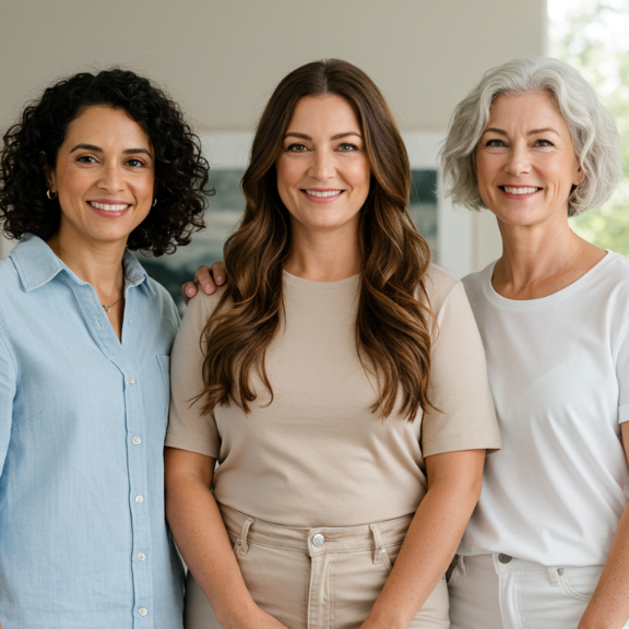 Group of woman in perimenopause, feeling good